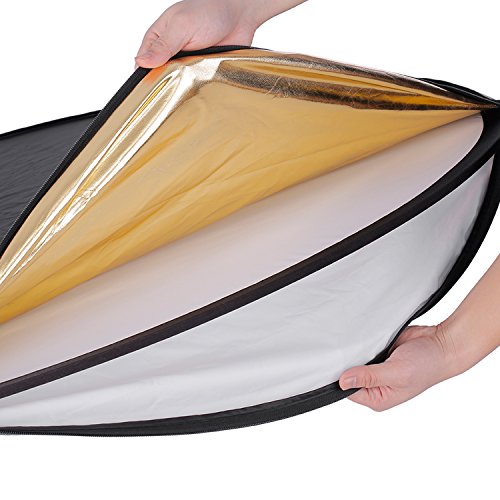 Neewer - Kit Plegable y portátil de 5 reflectores en 1 para fotografía (80 cm de diámetro). Colores:  translúcido, Plata, Oro, Blanco y Negro