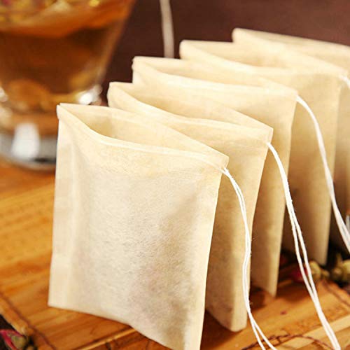 NEPAK 600 Pcs Bolsas de Té Cordón,Bolsas de Filtro de té,para té Suelto o té de Hierbas(pequeño 5 x 7 cm)