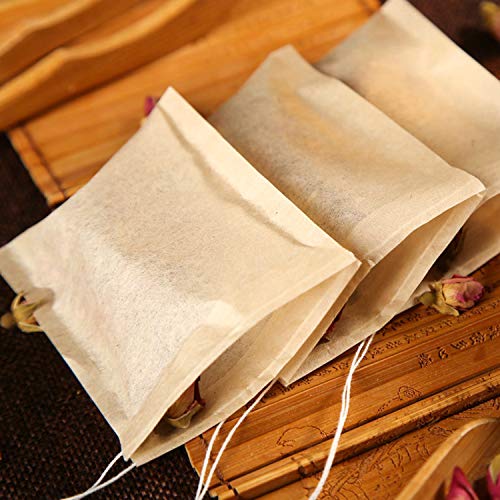 NEPAK 600 Pcs Bolsas de Té Cordón,Bolsas de Filtro de té,para té Suelto o té de Hierbas(pequeño 5 x 7 cm)