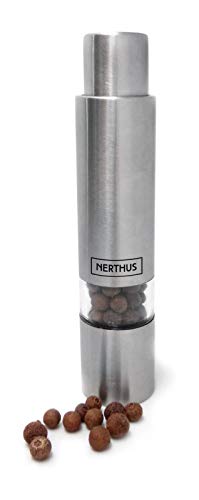 NERTHUS FIH 010 - Molinillo manual de Acero Inoxidable para Sal y Pimienta