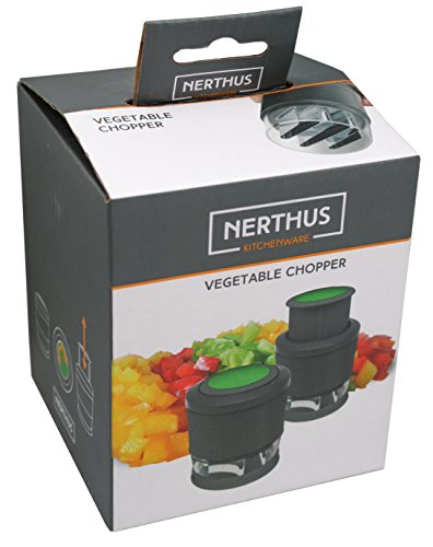 NERTHUS FIH 317 - Picadora de verduras manual con cuchillas de Acero Inoxidable, Ideal para Frutas y Verduras