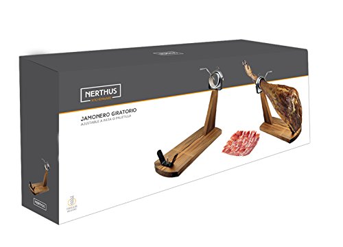 NERTHUS FIJ 255 - Jamonero giratorio ajustable con cabezal de Acero Inoxidable