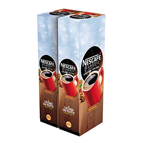 NESCAFÉ Café soluble Natural - 2 Estuches De 50 Sobres de Café - 200g