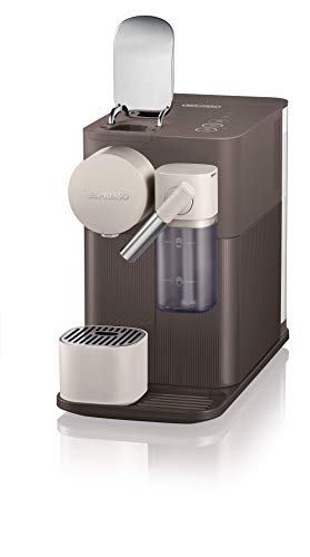 Nespresso EN500BW De'Longhi Lattissima One - Cafetera monodosis de cápsulas Nespresso con depósito de leche compacto, 19 bares, apagado automático, color moccha marrón 15x32x26cm