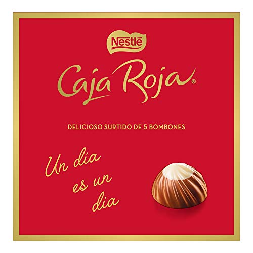 Nestlé Caja Roja Bombones de Chocolate, Estuche de bombones, 45g, paquete de 6