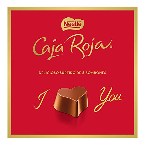 Nestlé Caja Roja Bombones de Chocolate, Estuche de bombones, 45g, paquete de 6