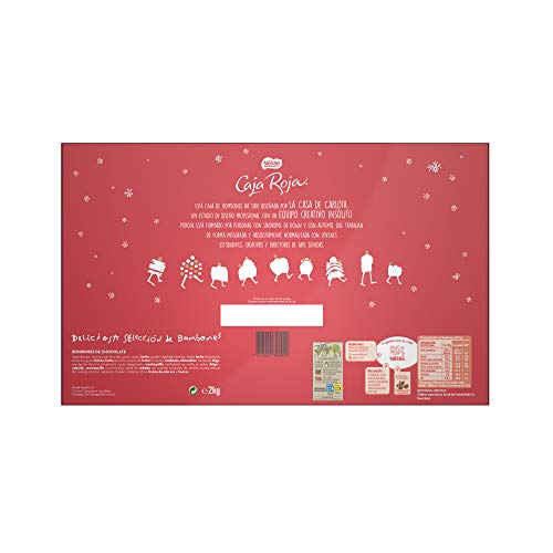 Nestlé Caja Roja Bombones De Chocolate Estuche Navidad - Caja edición limitada de 2Kg