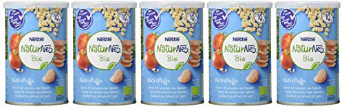 Nestlé Naturnes Bio Nutri Puffs Snack De Cereales Con Tomate, A Partir De 10 Meses  - Pack de 5 envases x 35g
