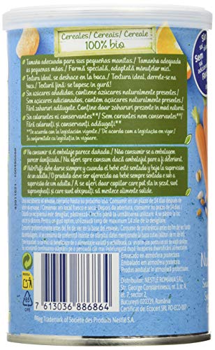 Nestlé Naturnes Bio Nutri Puffs Snack De Cereales Con Zanahoria, A Partir De 10 Meses  - Pack de 5 envases x 35g