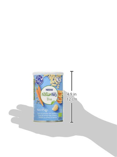 Nestlé Naturnes Bio Nutri Puffs Snack De Cereales Con Zanahoria, A Partir De 10 Meses  - Pack de 5 envases x 35g