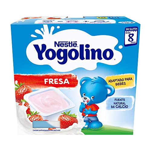 Nestlé Yogolino Postre Lácteo con Fresa, Para Bebés a Partir de 8 Meses, Paquete de 6x4 Tarrinas de Postre Lácteo de 100g