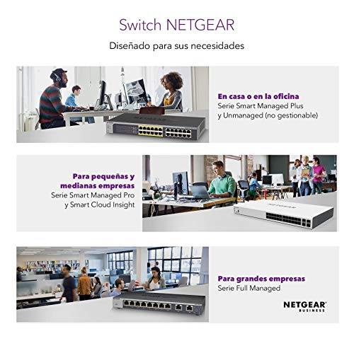 Netgear FS728TLP-100EUS - Switch gestionable Smart Pro de 24 Puertos (Fast Ethernet PoE de Montaje en Bastidor y alimentación a través de Ethernet de 12 Puertos y 100 W)