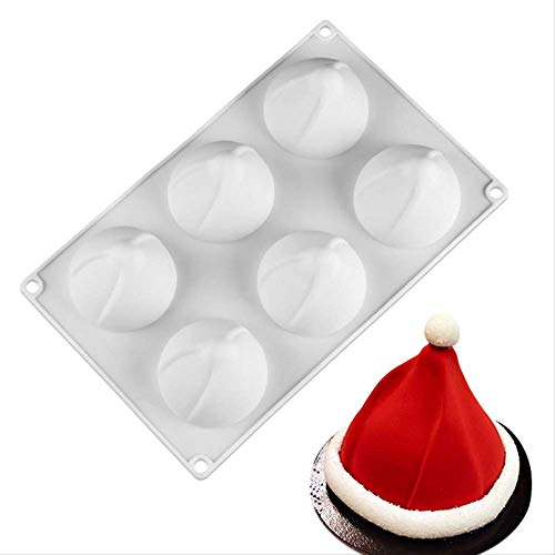 Neutral Christmas Hat Cake Molde De Silicona Party Angel Food Molde para Pastel Jelly Muffin Pan Antiadherente para Hornear Bandeja para Hornear