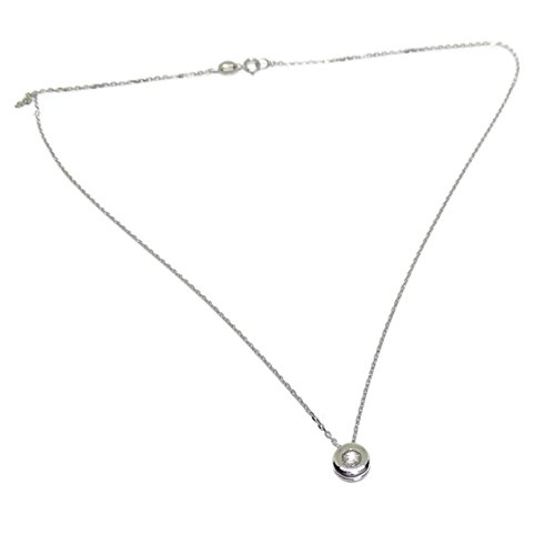 Never Say Never Collar con un Diamante de 0.10cts y Oro Blanco de 18ktes.40cm