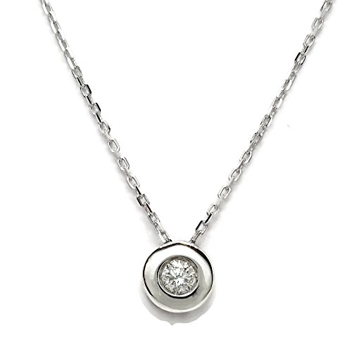 Never Say Never Collar con un Diamante de 0.10cts y Oro Blanco de 18ktes.40cm