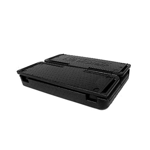 Nevera de Acampada Plegable Portátil 60L Gran Capacidad Súper Aislamiento Efecto Caja de Almacenamiento de Alimentos Picnic Al Aire Libre Camping Pesca Negro 600 * 406 * 257mm