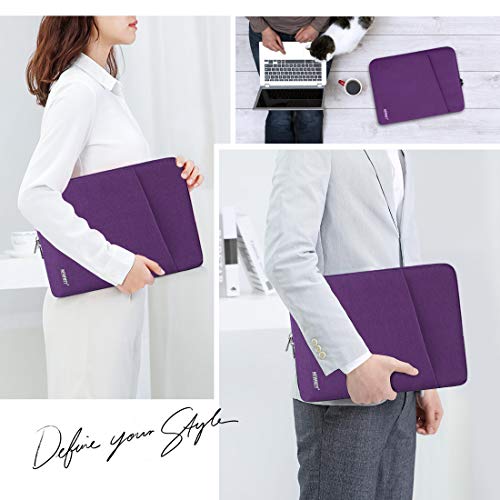 NEWHEY Funda Portatil 13-14 Pulgadas Funda para Macbook Air 13 Pulgadas Impermeable Funda Ordenador Blandas Antigolpes con Pequeño Caso Morado