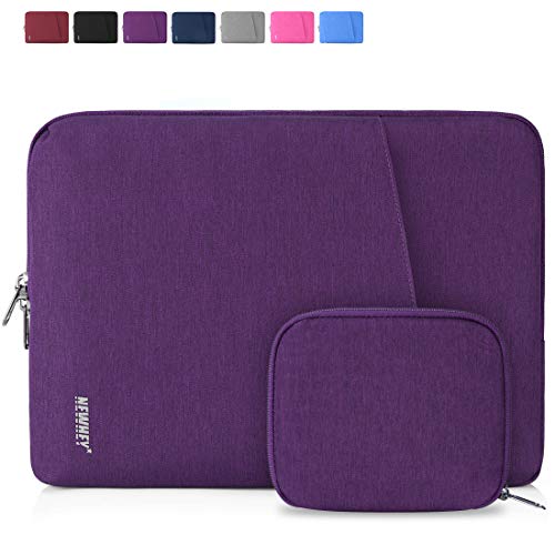 NEWHEY Funda Portatil 13-14 Pulgadas Funda para Macbook Air 13 Pulgadas Impermeable Funda Ordenador Blandas Antigolpes con Pequeño Caso Morado