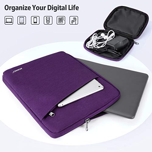 NEWHEY Funda Portatil 13-14 Pulgadas Funda para Macbook Air 13 Pulgadas Impermeable Funda Ordenador Blandas Antigolpes con Pequeño Caso Morado