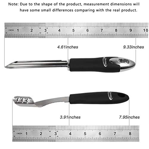 Newness Pimiento jalapeño corer & calabacín/base de pepino, cocina jalapeno corer (conjunto de 2)