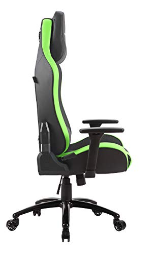 Newskill Takamikura - Silla gaming profesional (inclinación y altura regulable, reposabrazos ajustables, reclinable 180º), Color Verde