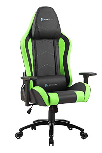 Newskill Takamikura - Silla gaming profesional (inclinación y altura regulable, reposabrazos ajustables, reclinable 180º), Color Verde