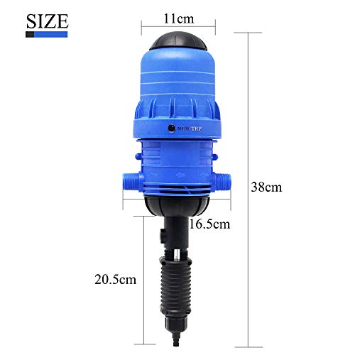 Newtry Bomba de dosificación a base de agua, mezcla de fertilizante químico, dispensador de dosificación, dosificador líquido para lavar el coche, mezclador de ganado, solo 1 pieza