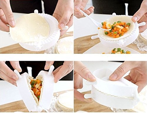 NiceButy Utensilio para masa,molde para masa para hacer empanadillas-herramienta de cocina (blanco)