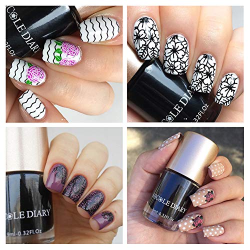 NICOLE DIARY 13 Unids Nail Art Stamping Polish Nail Plate Impresión Barniz Laca de Uñas para nail art Printing (13 colores)