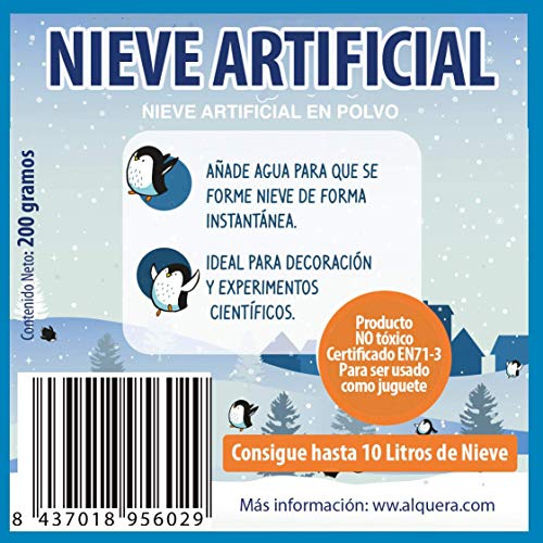 Nieve artificial instantánea (nieve mágica) 200 gramos