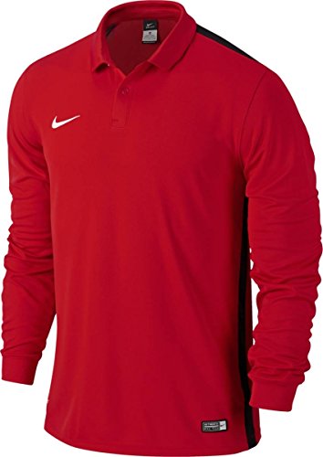 NIKE LS Challenge JSY - Camiseta para Hombre, Color Rojo/Negro/Blanco, Talla L