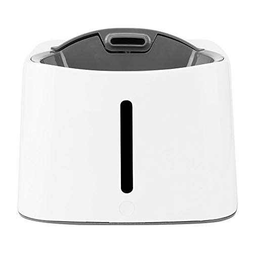 Nikou Fuente de Agua para Mascotas - Fuente de alimentación USB de 1.5L Sensor infrarrojo de Tres Lados Dispensador de Agua de Carga Fuente de filtración para Beber(Pet Water Fountain)