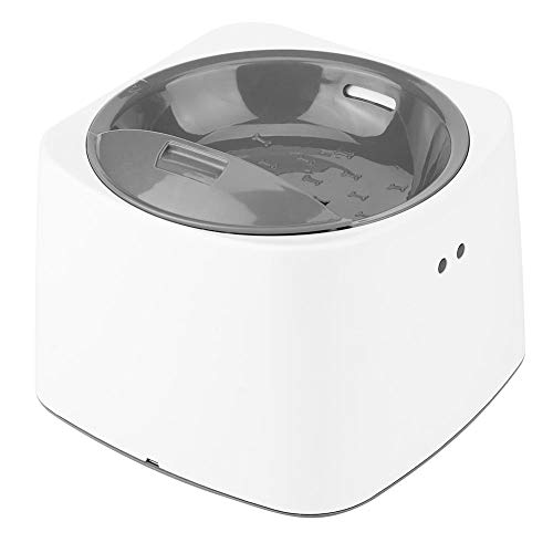 Nikou Fuente de Agua para Mascotas - Fuente de alimentación USB de 1.5L Sensor infrarrojo de Tres Lados Dispensador de Agua de Carga Fuente de filtración para Beber(Pet Water Fountain)