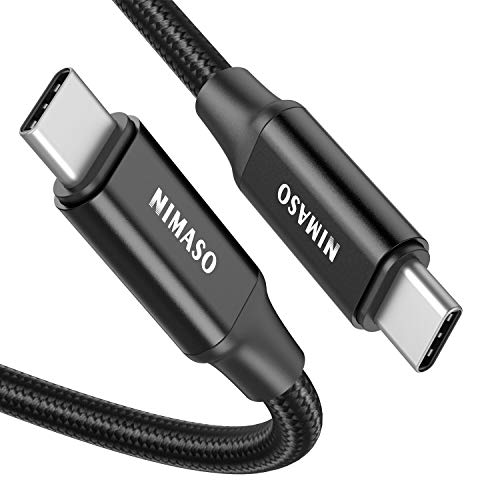 NIMASO Cable USB C a USB C PD 3.1 Gen 2,Cable USB Tipo C Carga Rápida 100W/10Gbps,Soporta Vídeo 4K@60HZ para iPad Pro 2020,Macbook Air 2020,Huawei MateBook,Xiaomi Notebook Air,Nexus 5X 6P,1M