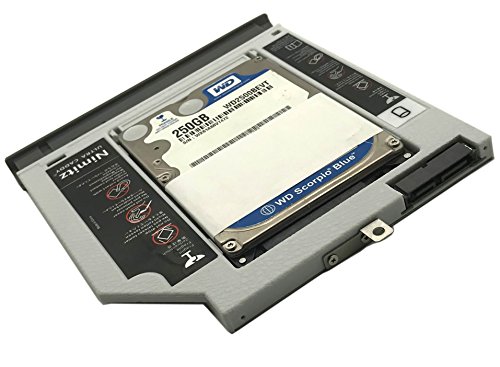 Nimitz Disco Duro 2 nd SSD Disco Duro Caddy para Lenovo IdeaPad 320 330 520 con Bisel/Soporte