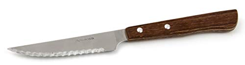 Nirosta FACKELMANN chuletero, Cuchillo Mesa Sierra Carne Acero INOX con Mango Madera prensada 21x2x1cm, 1ud Inoxidable