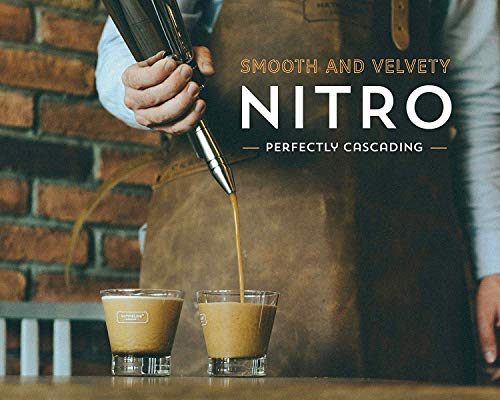 NitroPress Nitro Drink Maker, Infuse Nitrogen N2 Instantly to Any Drink, Handheld Nitrogen Dispenser for Barista, Bartenders or Home Use, Zero Calories (NitroPress Gift w/ 40 Refills)