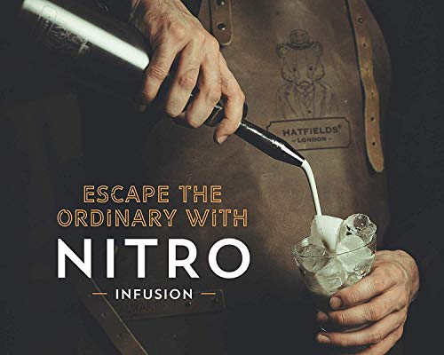 NitroPress Nitro Drink Maker, Infuse Nitrogen N2 Instantly to Any Drink, Handheld Nitrogen Dispenser for Barista, Bartenders or Home Use, Zero Calories (NitroPress Gift w/ 40 Refills)