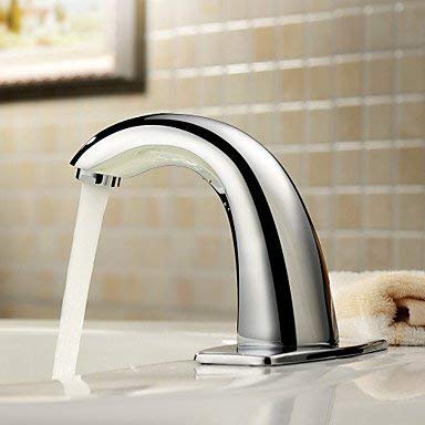 NMDCDH Grifo de Lavabo Sensor automático Grifo del Lavabo del baño con Placa embutida (fría) Grifo del baño Grifo Mezclador del Lavabo