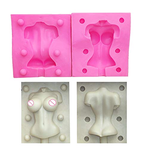 NO LOGO 7.5 cm * 7 cm * 4.1 cm Cuerpo de Mujer Sexy Jabón de Silicona Moldes for Pasteles Pastel de Galletas Molde Pasta de Goma Moldes de Chocolate Fondant Herramientas de decoración de Pasteles