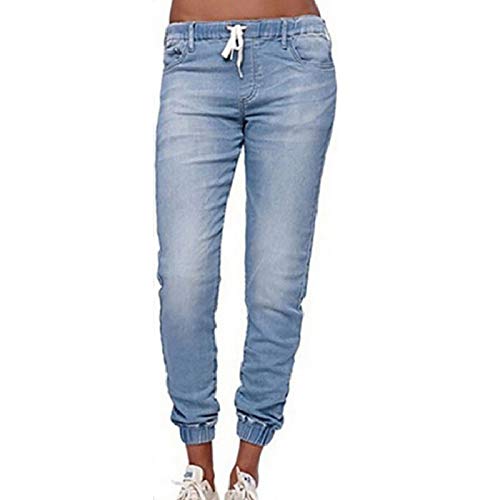 NOBRAND - Pantalones vaqueros elásticos para mujer Azul Azul 2 XL