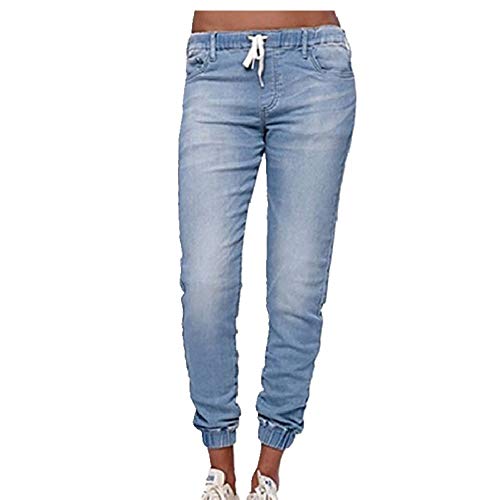 NOBRAND - Pantalones vaqueros elásticos para mujer Azul Azul 2 XL