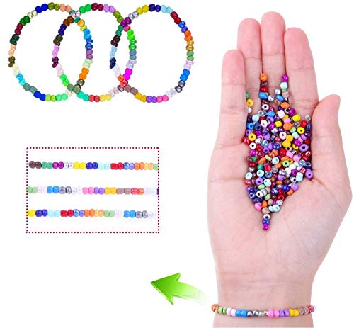 non-branded Cuentas de Colores 2mm Mini Cuentas y Abalorios Cristal para DIY Pulseras Collares Bisutería (24 Colores)