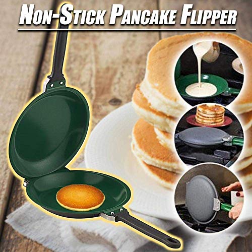 Non-Stick Pancake Flipper,Double-Sided Frying Pan Pancake Maker Pan,Perfect for French Toast,Grilled Cheese,Simple Eggs,Pancakes,Crepes