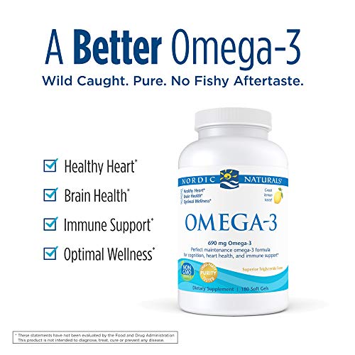 Nordic Naturals Omega-3, 690 Mg De Limón - 180 Cápsulas Blandas 180 Unidades 330 g