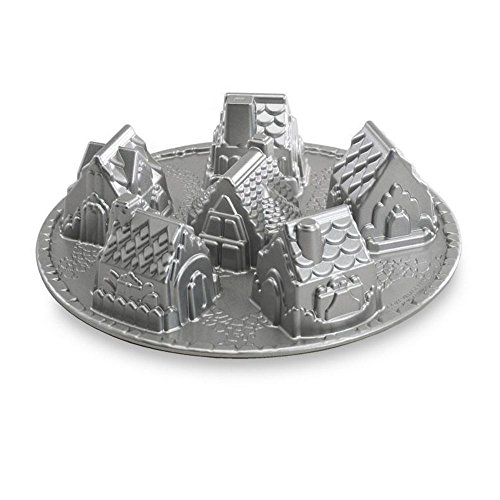 Nordic Ware 81.948 Pastel Diseño de moldes de aluminio fundido Cozy Village