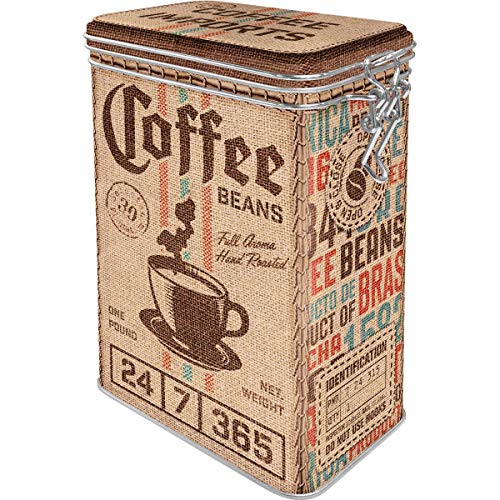 Nostalgic-Art - Lata de café con tapa (1,3 l), diseño retro de café y chocolate