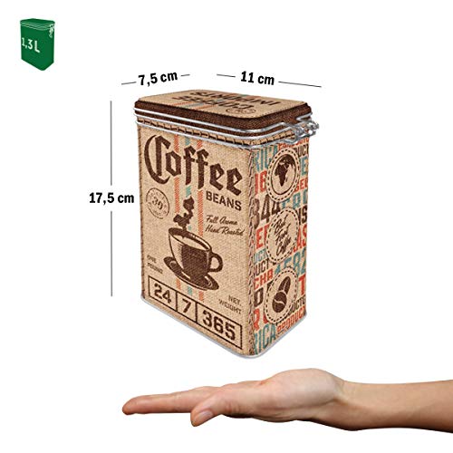 Nostalgic-Art - Lata de café con tapa (1,3 l), diseño retro de café y chocolate