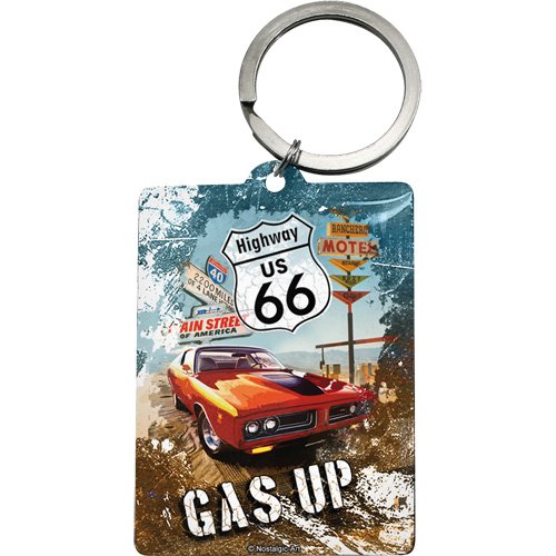 Nostalgic-Art Ruta 66 Autopista 66 Red Car Gas Up/Cadena dominante (jap?n importaci?n)