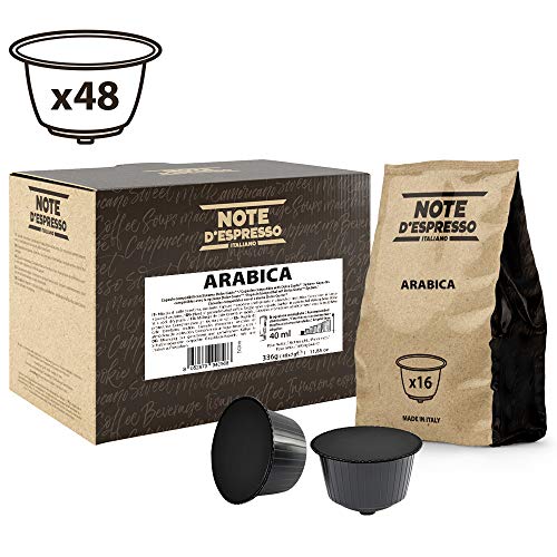 Note D'Espresso - Cápsulas de café arábica Exclusivamente Compatibles con cafeteras de cápsulas Nescafé* y Dolce Gusto* 7 g (caja de 48 unidades)